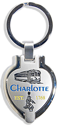 Key Ring Pewter Locket Charlotte