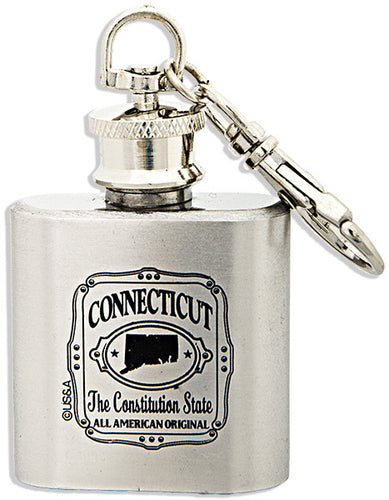 Key Ring Stainless Flask Connecticut