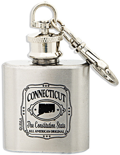 Key Ring Stainless Flask Connecticut
