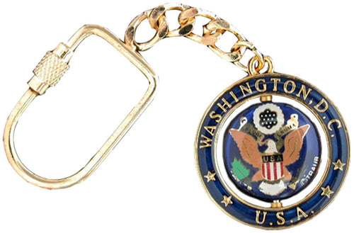 Key Ring Rotating Washington DC USA Seal