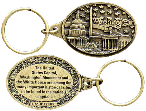 Key Ring Antique Brass DC Monuments