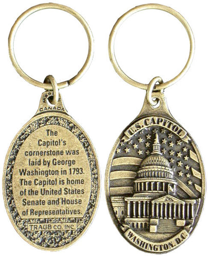 Key Ring Antique Brass DC Capitol