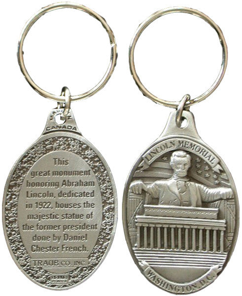 Key Ring Pewter DC Lincoln Mem