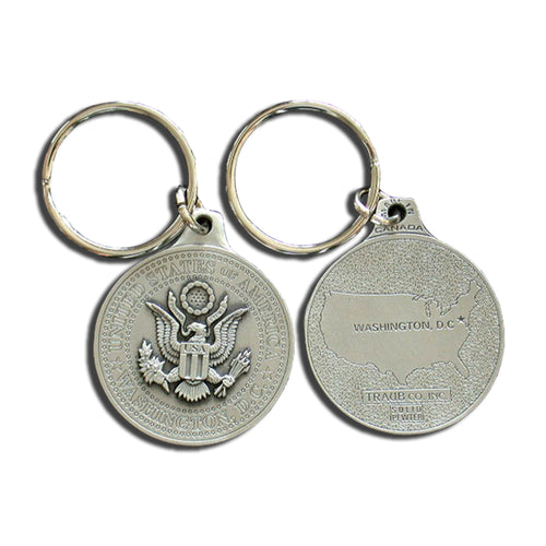 Key Ring Pewter DC USA Seal