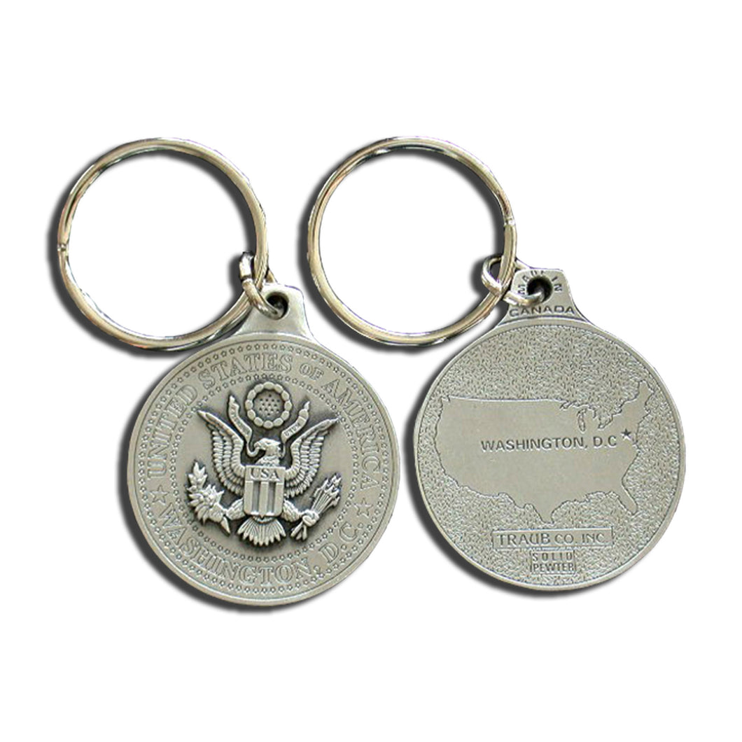 Key Ring Pewter DC USA Seal