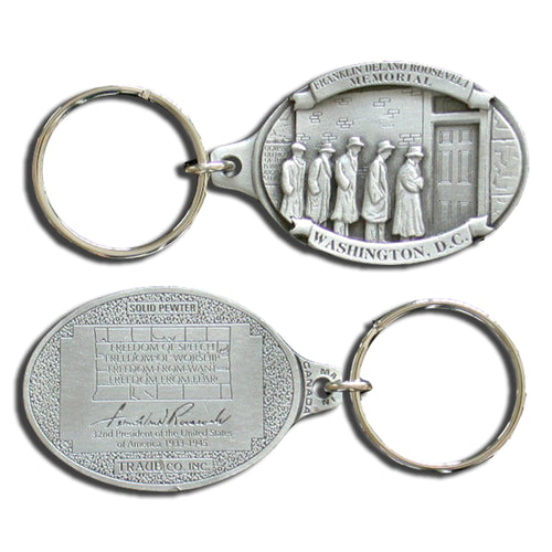Key Ring Pewter DC FDR Memorial