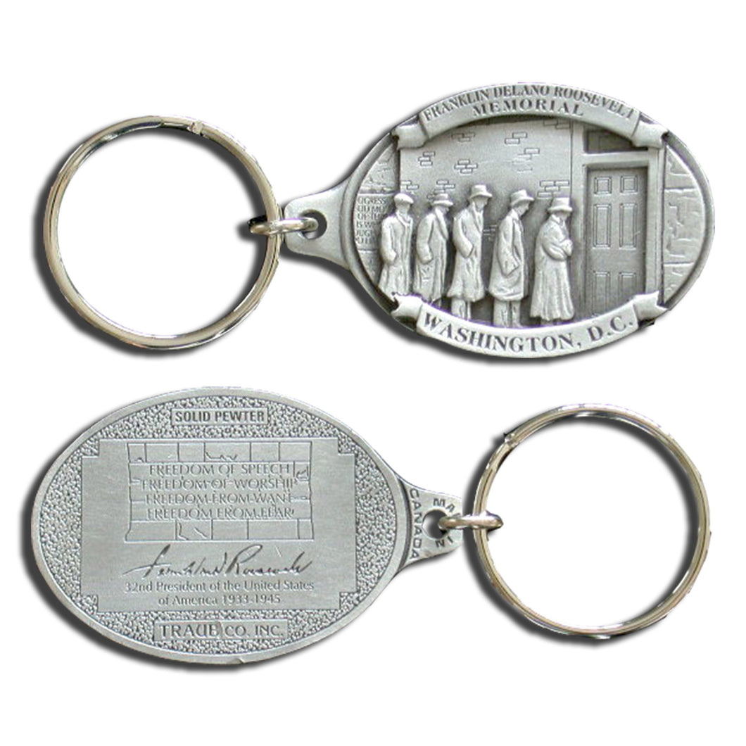 Key Ring Pewter DC FDR Memorial
