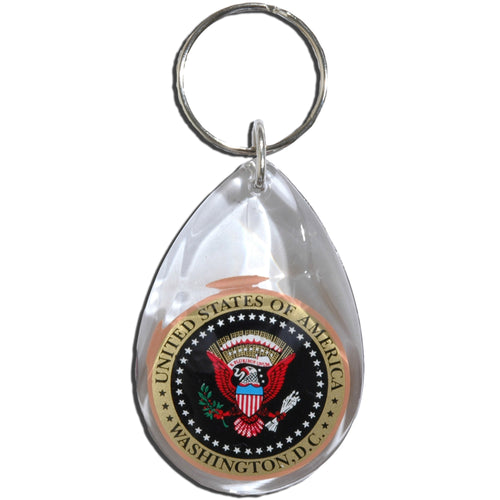 Key Ring Lucite Teardrop Washington DC USA Seal