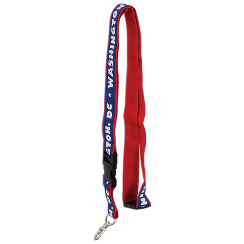 Key Ring Lanyard Washington DC Blue Red