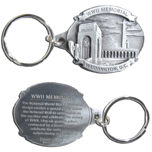 Key Ring Pewter DC World War II Memorial