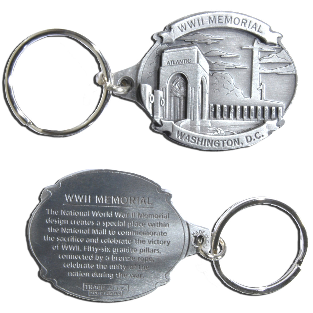 Key Ring Pewter DC World War II Memorial