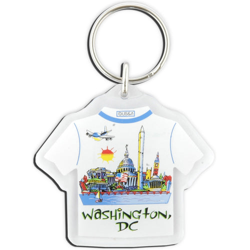 Key Ring Lucite T-Shirt DC Cityscape