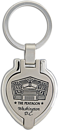 Key Ring Pewter Locket DC Pentagon