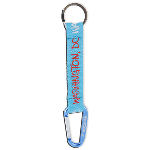 Key Ring Clip Washington DC All Around Aqua White Red