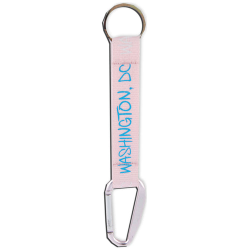 Key Ring Clip Washington DC All Around Pink White Light Blue