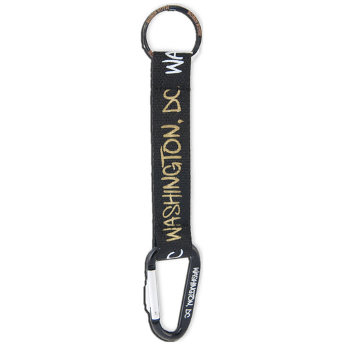 Key Ring Clip Washington DC All Around Black White Gold