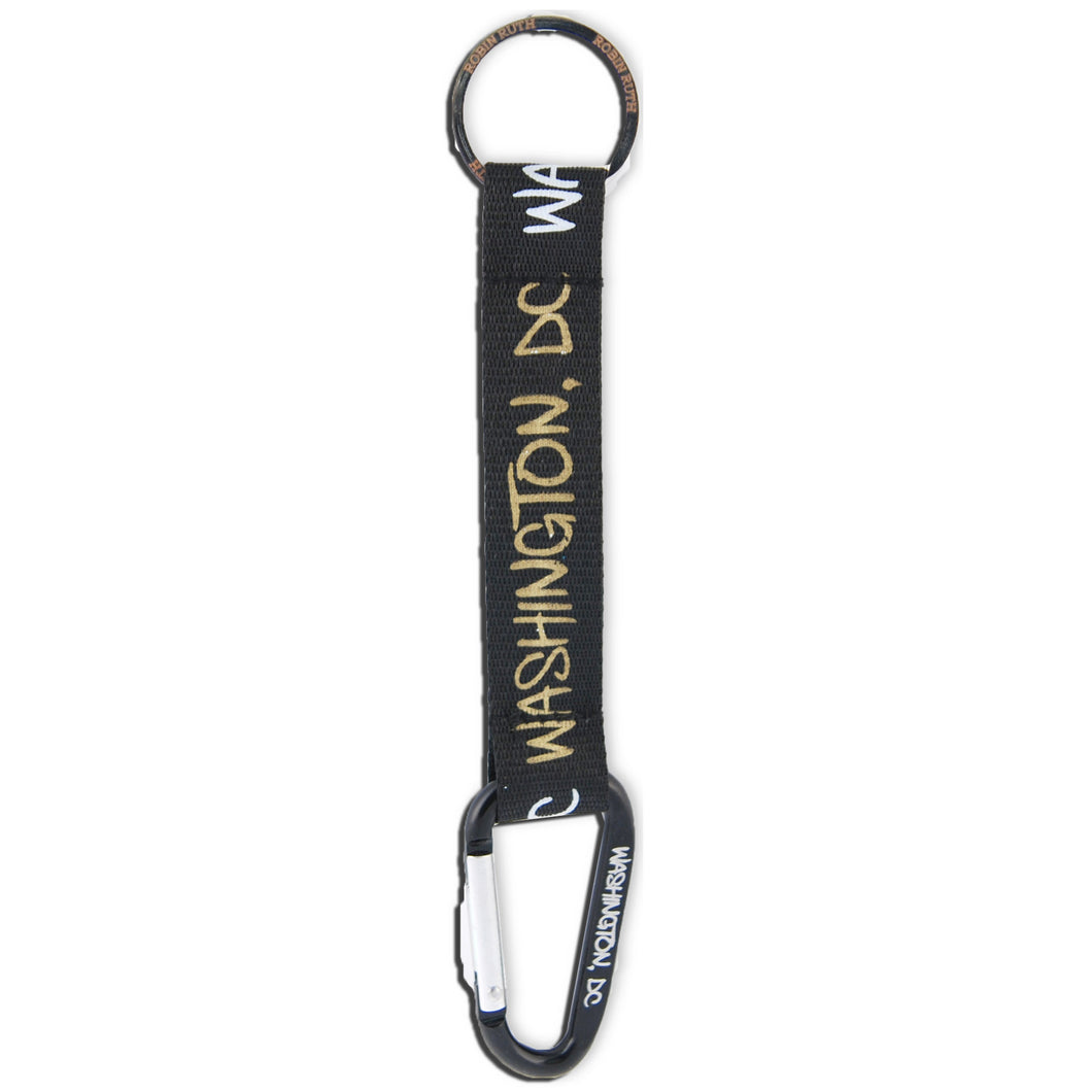 Key Ring Clip Washington DC All Around Black White Gold