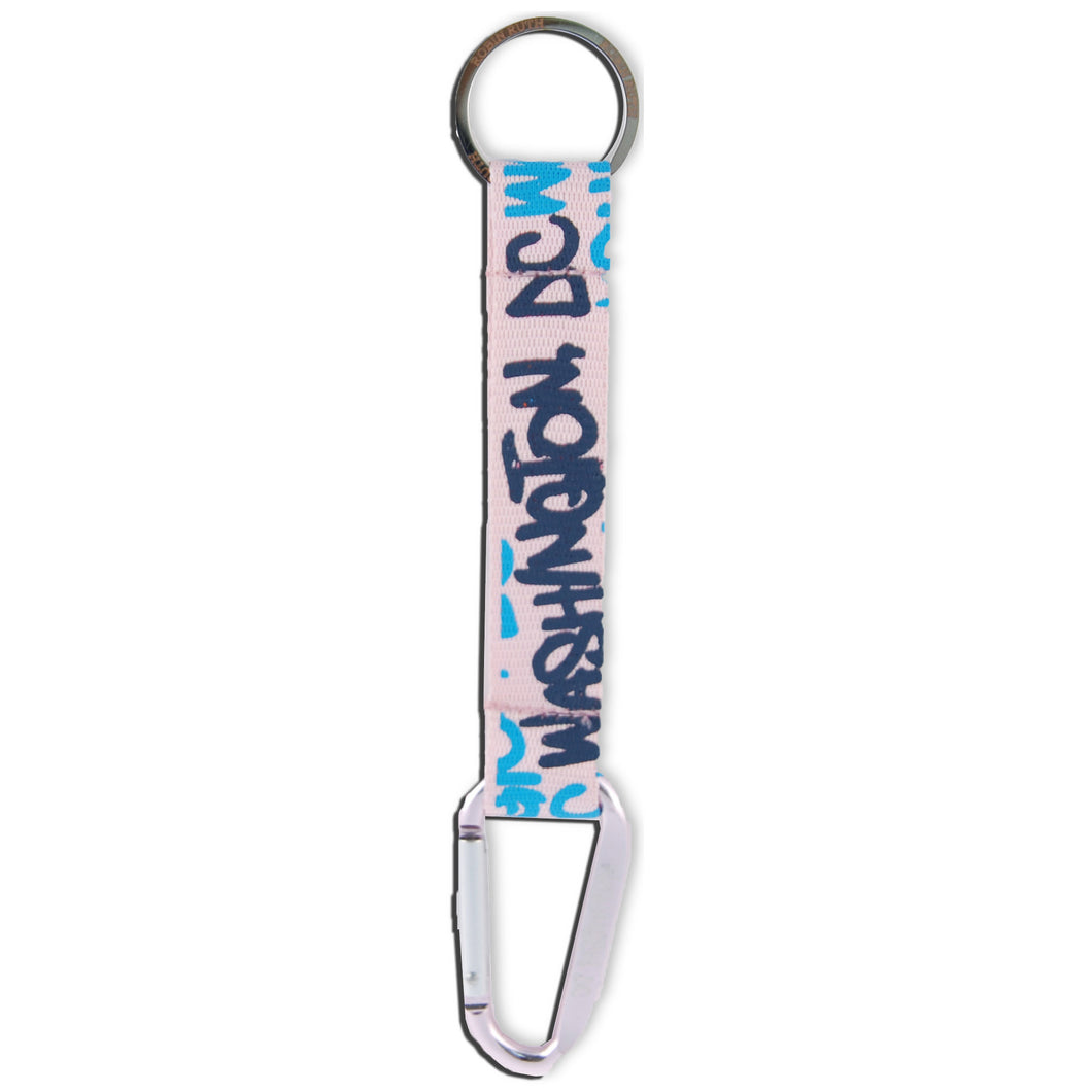 Key Ring Clip Washington DC NEON Pink Blue Navy