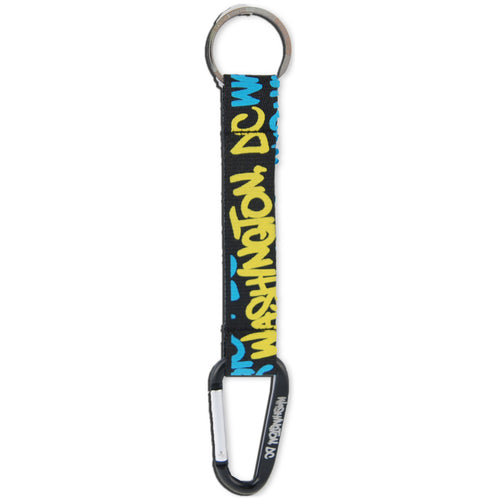 Key Ring Clip Washington DC NEON Black Blue Yellow
