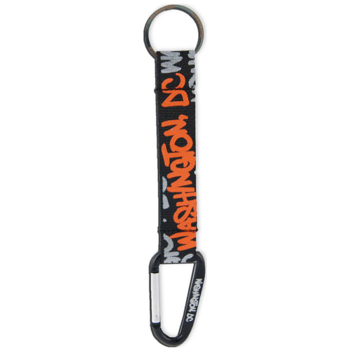 Key Ring Clip Washington DC NEON Black Silver Orange