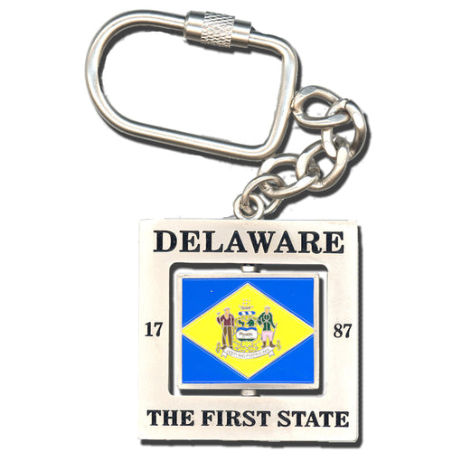 Key Ring Rotator Delaware Flag