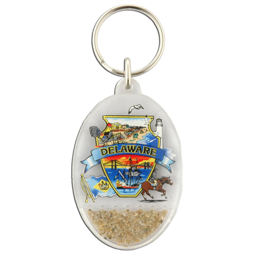 Key Ring Lucite Sand Delaware