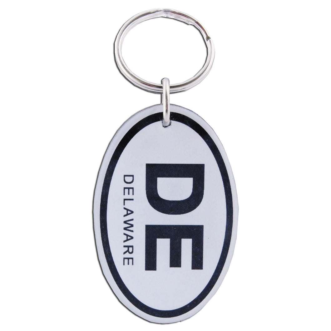 Key Ring Acrylic DE Euro Oval