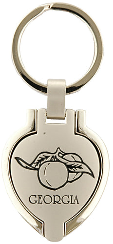 Key Ring Pewter Locket Georgia Peach