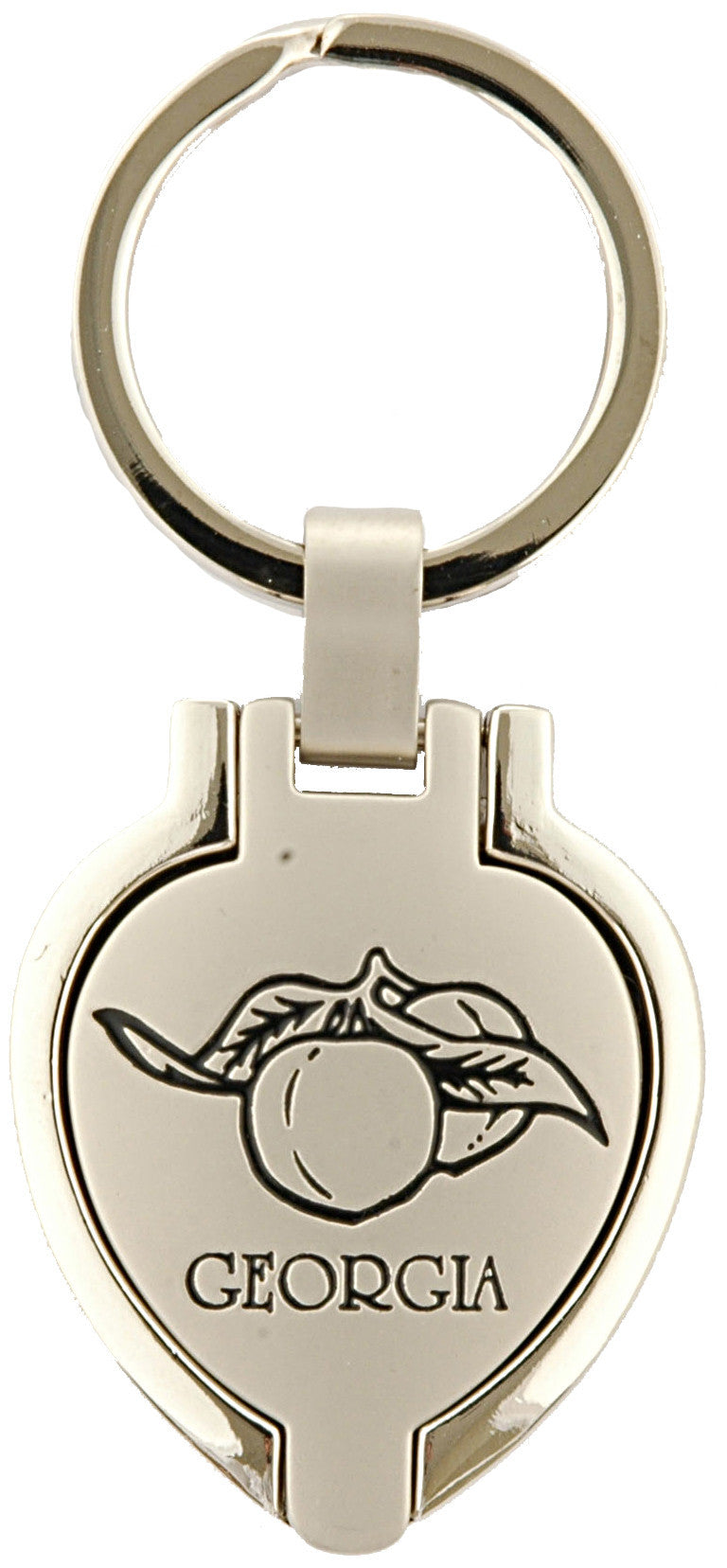 Key Ring Pewter Locket Georgia Peach