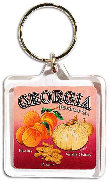Key Ring Lucite Square Georgia Produce Co.
