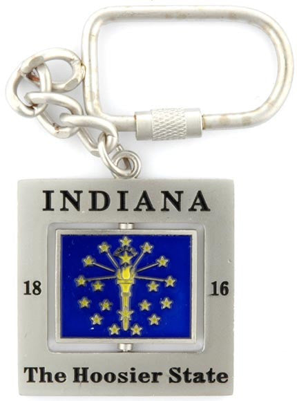 Key Ring Rotator Indiana Flag