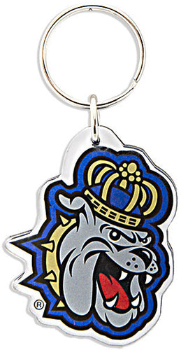Key Ring Acrylic JMU Mascot Duke Head