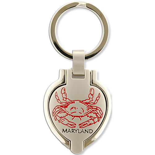 Key Ring Pewter Locket Maryland Crab