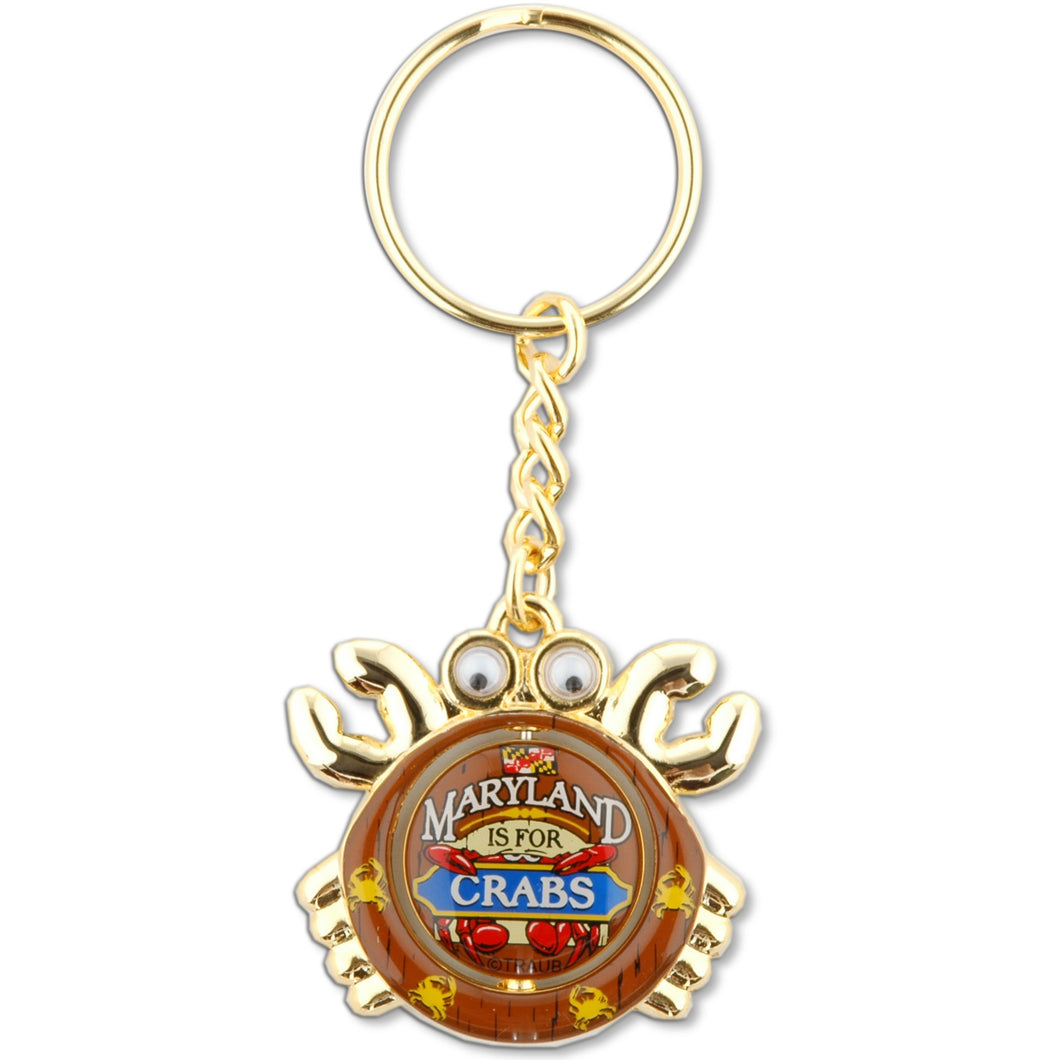 Key Ring Rotate Crab Maryland is for Crabs