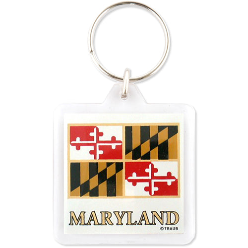 Key Ring Jumbo Lucite Maryland Flag