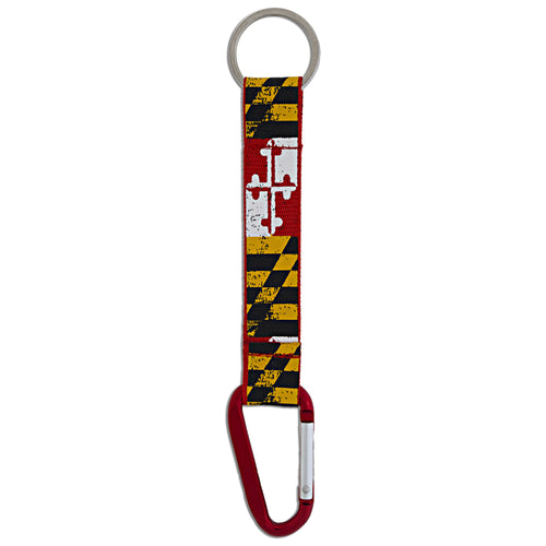 Key Ring Red Clip Maryland Flag