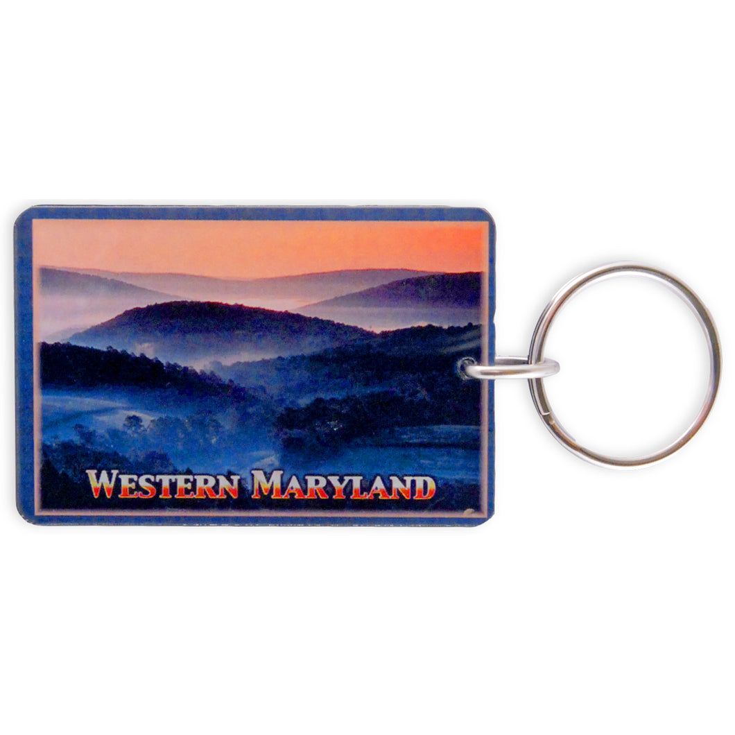 Key Ring Thick Lucite Western Maryland