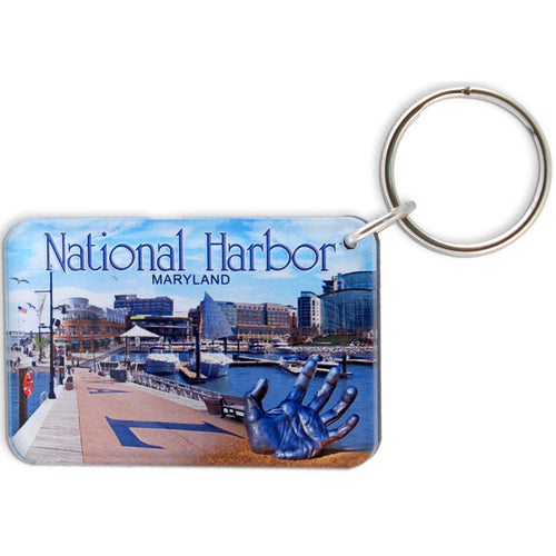 Key Ring Thick Lucite National Harbor