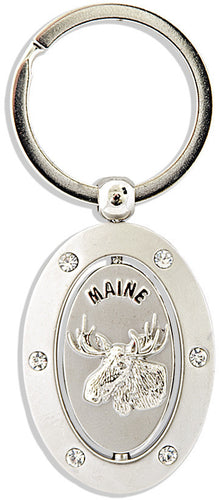 Key Ring Spinner Moose Maine