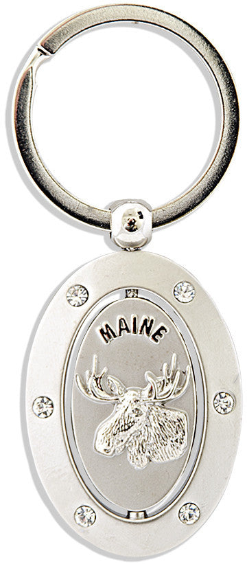Key Ring Spinner Moose Maine