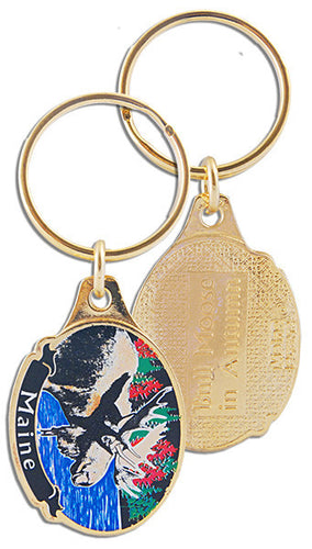 Key Ring Color-Filled Maine Moose