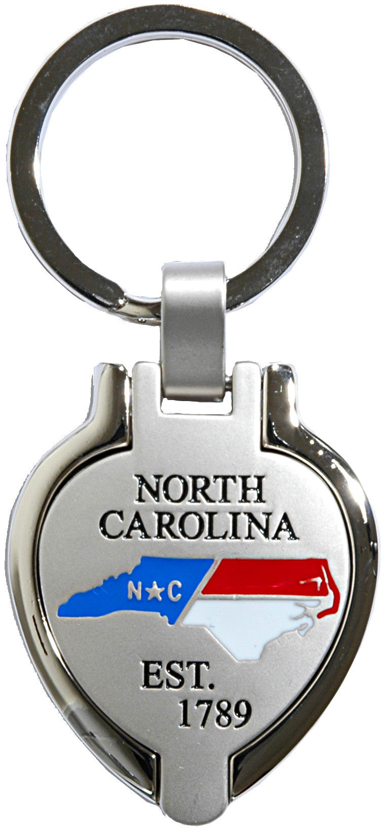 Key Ring Pewter Locket North Carolina