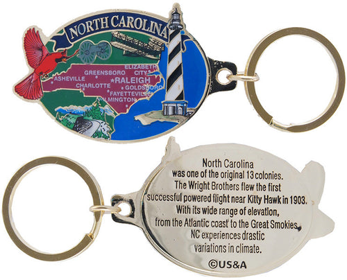 Key Ring Color-Filled North Carolina