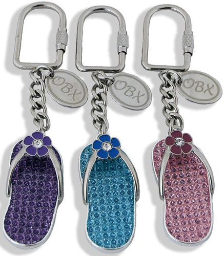 Key Ring Stained Glass Flip Flop OBX