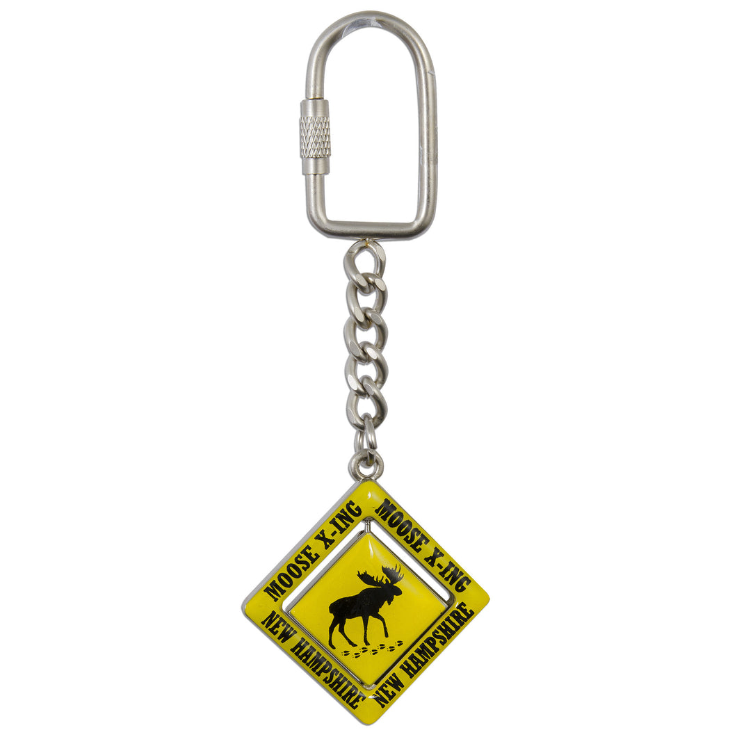 KRNH06 Key Ring Rotator New Hampshire Moose Bear