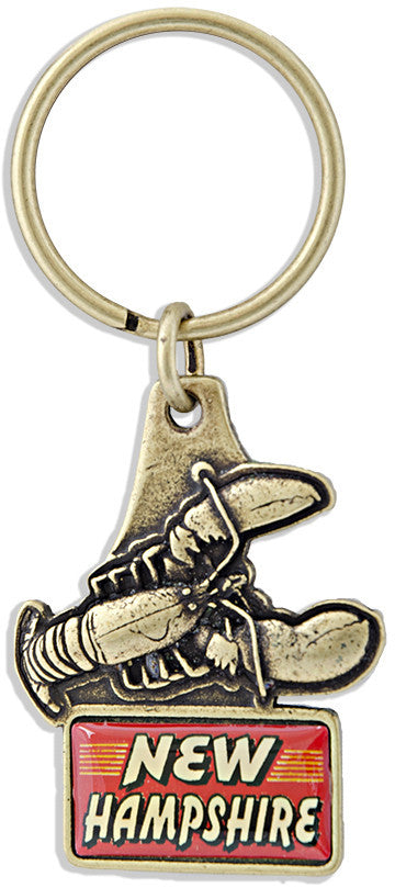 Key Ring Antique Mix New Hampshire Lobster