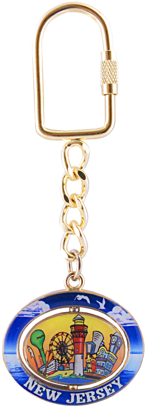 Key Ring Gold Rotator New Jersey Panorama