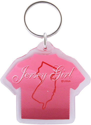 Key Ring Lucite T-Shirt Jersey Girl