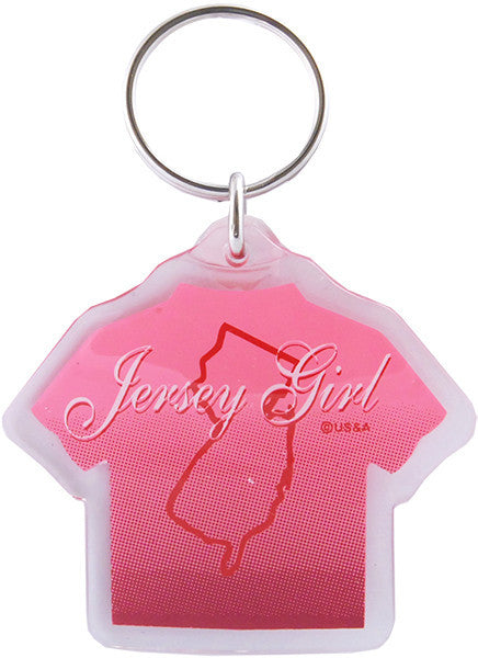 Key Ring Lucite T-Shirt Jersey Girl