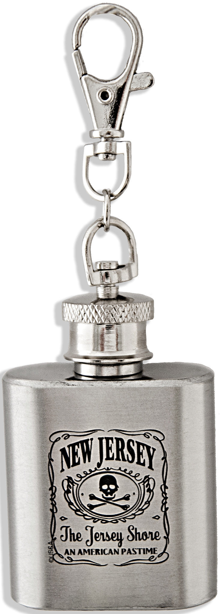 Key Ring Stainless Flask New Jersey